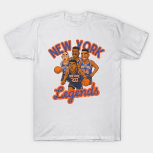 New York Knicks | Ewing, Oakley, Starks, & Houston | NBA Legends T-Shirt